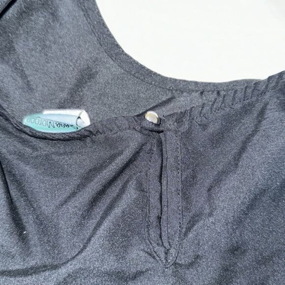 Jessica Morgan Womens Black Short Sleeve Top Plus Size 4X Polyester - Picture 4 of 6